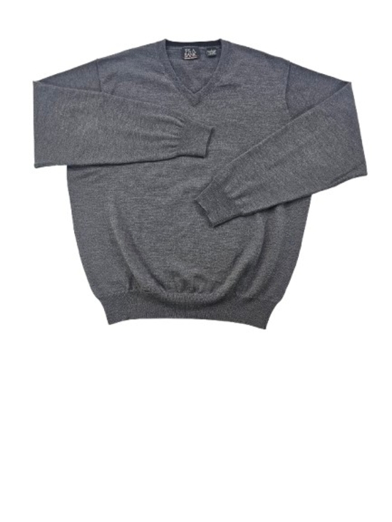 Jos. A. Bank Other - Jos A Bank Signature Collection Merino Wool V Neck Sweater Men's L Gray Pullover